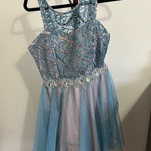Blue/nude dress